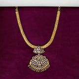 Alluring Gold Plated Adial Stone Pendant Necklace - KSupreme