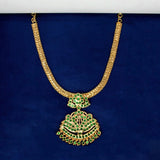 Alluring Gold Plated Adial Stone Pendant Necklace - KSupreme