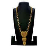 Alluring Gold Plated Ruby CZ Heart Bridal Long Chain - KSupreme