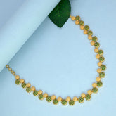 Alluring Round Gold Plated Jaipur Stone Necklace - K Supreme