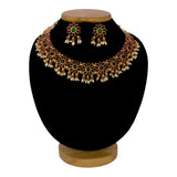 Antique Big Floral Kemp and Pearls Necklace Set - K Supreme