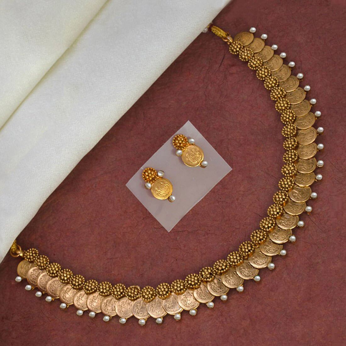 Pearl-Stones-Lakshmi-Coin-Necklace