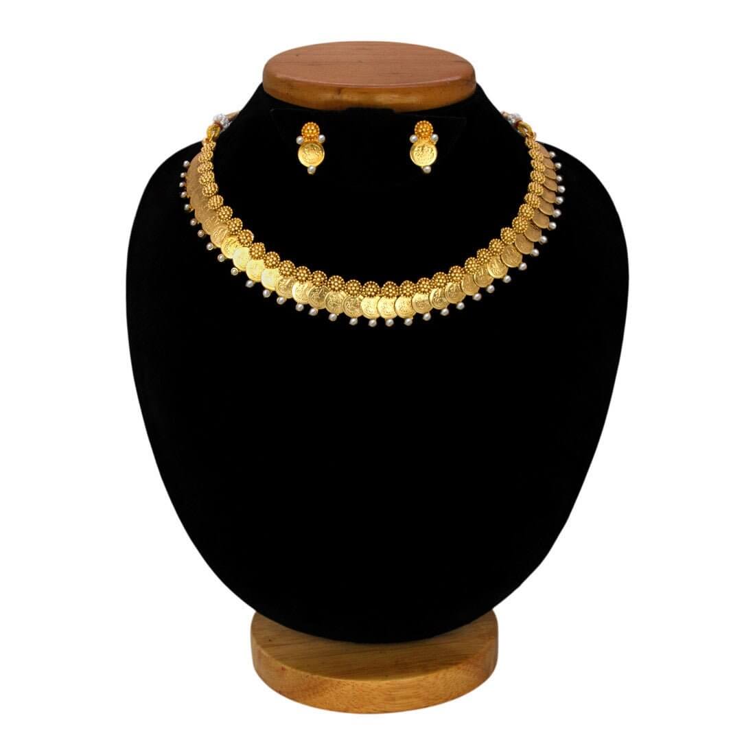 Pearl-Stones-Lakshmi-Coin-Necklace