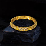 Beautiful Gold Plated Ruby CZ Stone Bangle - K Supreme
