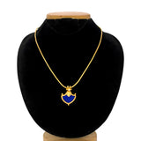 Big Gold Plated Blue Palakka Pendant
