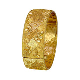 Charming Floral Premium Gold Plated Bridal Screw Bangle - K Supreme