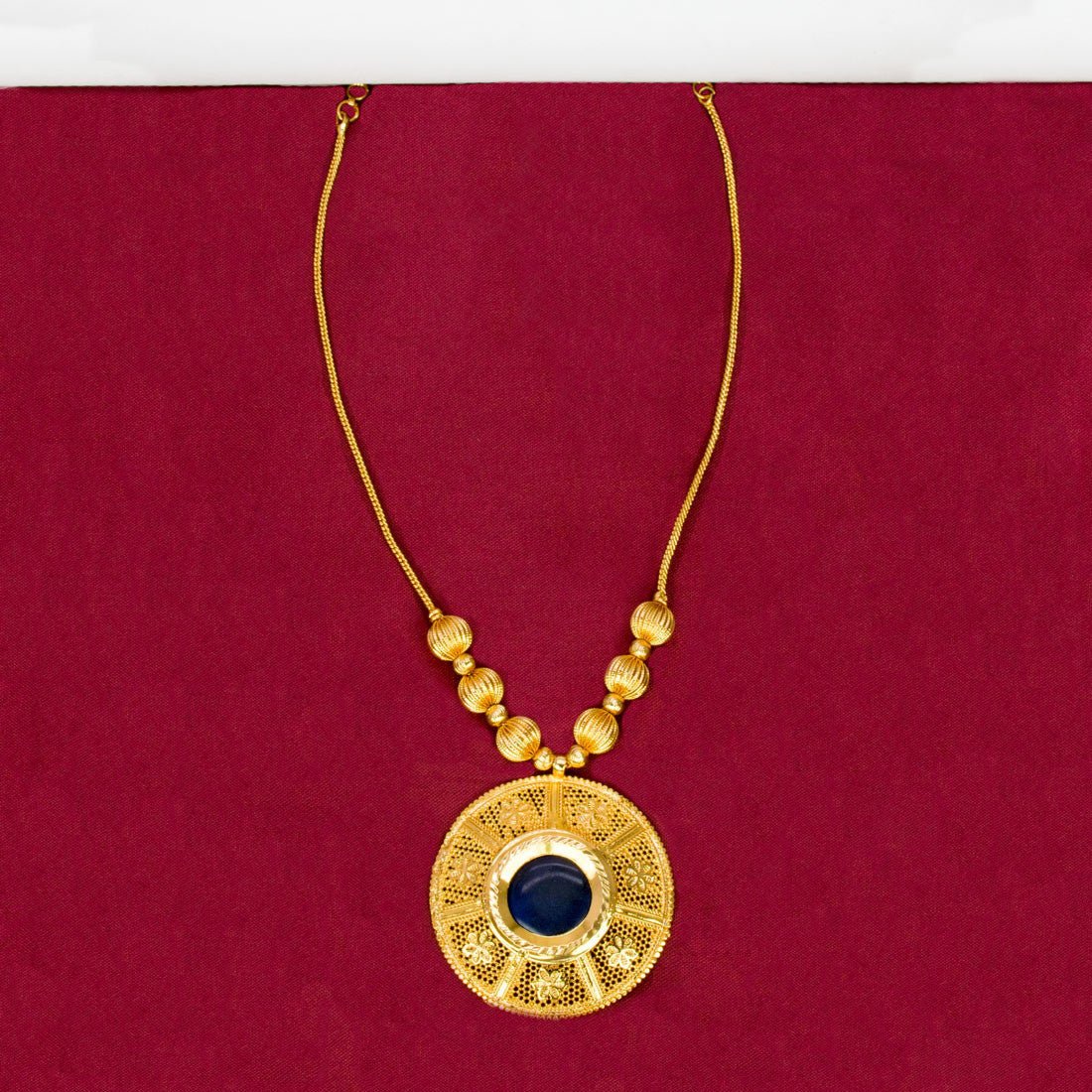 Classic Gold Plated Enamel Pendant Necklace - K Supreme