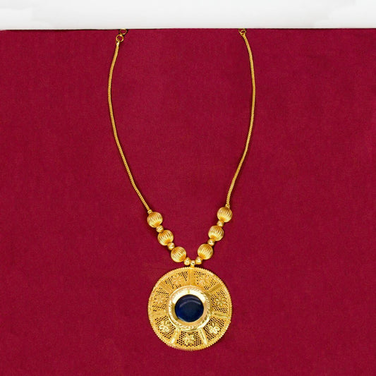 Classic Gold Plated Enamel Pendant Necklace - K Supreme