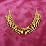 Contemporary Gold Plated Jasmine Buds Spike Necklace