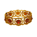 Contemporary Matte Finish Kemp Lotus Bangle - KSupreme