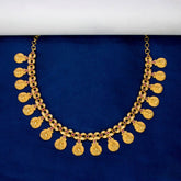 Contemporary Semi - precious Stone matte Lakshmi Kasu Necklace - K Supreme