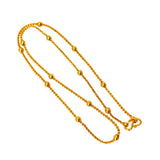 Cute Gold Plated Saturn Beads Cutting Chain - K Supreme