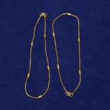 Cylindrical Design Delicate Gold Plated Anklets - KSupreme