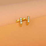 Dainty Gold Plated CZ Second Studs - K Supreme