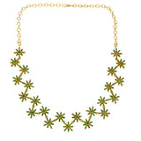 Dazzling Gold Plated Semi - precious Stone Necklace - K Supreme