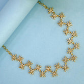 Dazzling Gold Plated Semi - precious Stone Necklace - K Supreme