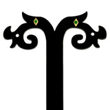 Diamond - cut Gold Plated Emerald Second Studs - K Supreme