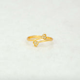 Dual Heart American Diamond Ladies Finger Ring - K Supreme