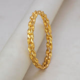 Elegant Gold Foamed Designer Spiral Bangles - K Supreme