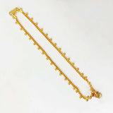 Elegant Gold Plated Bead Link Chain Anklets