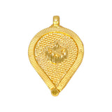 Elegant Gold Plated Crescent Muslim Thali Pendant