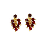 Elegant Gold Plated Crystal Cluster Hanging Earrings - K Supreme