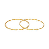 Elegant Gold Plated Designer Spiral Bangles - K Supreme