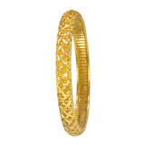 Elegant Gold Plated Designer Two - Line Net Bangle - KSupreme