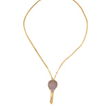 Elegant Gold Plated Stone Pendant Chain - KSupreme