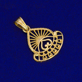 Elegant Gold Plated Sunrise Filigree Pendant