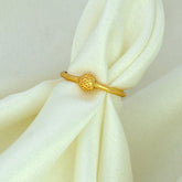 Elegant Gold Plated Textured Bead Band Ring - K Supreme