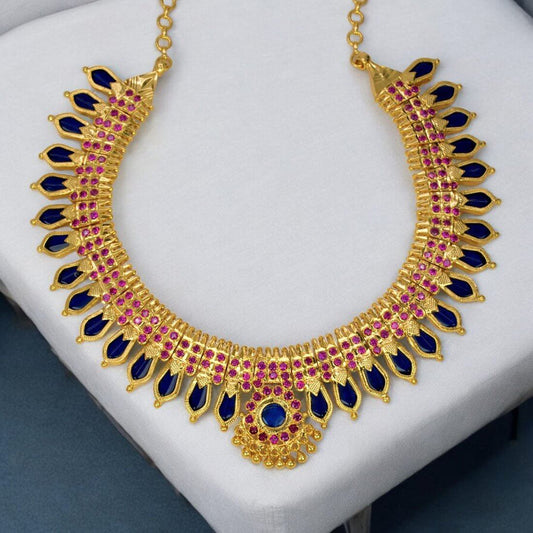 Enchanting Kerala Heritage Nagapadam Choker Necklace - K Supreme