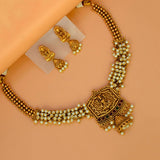Ethnic Antique Gold Plated Crystal Lakshmi Necklace Set - KSupreme