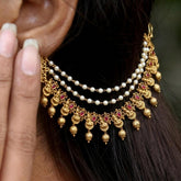 Ethnic Antique Lakshmi Pearl Ear Chain Matti - K Supreme