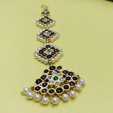 Four Step Kemp Stone Maang Tikka Nethichutti