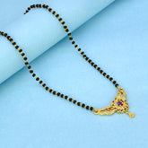Gold Plated Black Beads CZ Peacock Pendant Chain