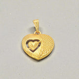 Gold Plated Designer Heart in Heart Pendant For Girls - K Supreme