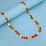 Gold Plated Double - Layered Red Coral Lakshmi Kasumala - KSupreme