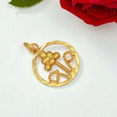 Gold-Plated Flower Design Pendant