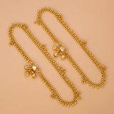 Gold - Plated Ghungroo Charms Beaded Anklets - K Supreme