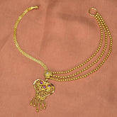 Gold Plated Half Matha Patti Maang Tikka Hair Jewellery