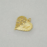 Gold Plated Intricate Filigree Design Heart Pendant
