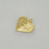 Gold Plated Intricate Filigree Design Heart Pendant