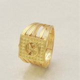 Gold Plated Men's Mercedes Logo Design Finger Ring