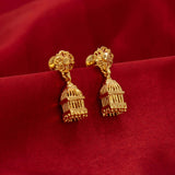 Gold - Plated Small Nest Jhumka Earrings - K Supreme