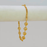 Gold - Plated Triple Box Chain Heart Bracelet - K Supreme