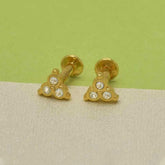 Gold Plated Triple Stone Nose Stud/Second Studs - K Supreme