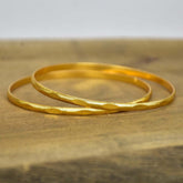 Golden Daily Wear Thin Bangles - K Supreme