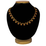 Graceful Gold Plated Round Semi-Precious Stone Necklace