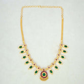 Indian Traditional Nagapadam Necklace - 6 Stones - Green K Supreme
